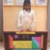 Local Mahogany-Framed Black Periodic Table