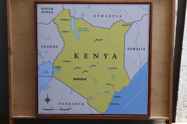 IMG_2597 Local Mahogany-Framed Kenya Map