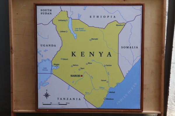 IMG_2598 Local Mahogany-Framed Kenya Map